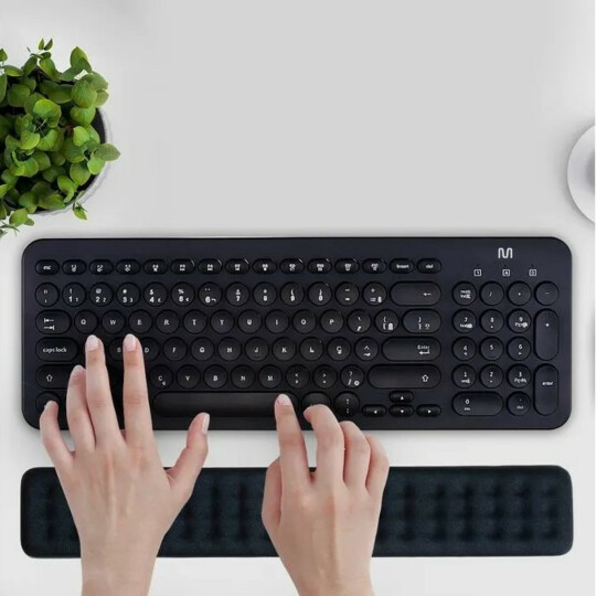 Apoio de Pulso Ergonômico Dot para Teclado Preto Multilaser - AC366
