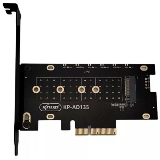 Placa PCI / PCIe Para Ssd Nvme M.2 Knup - KP-AD135
