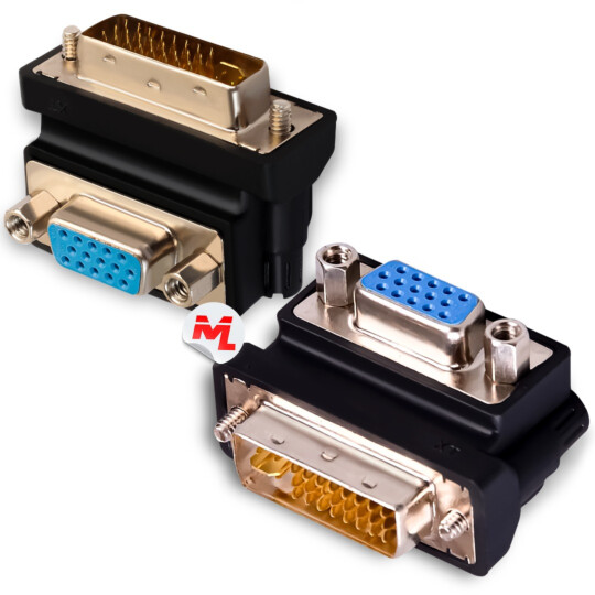Adaptador DVI-D (24+5) Macho para VGA Fêmea PC Notebook Projetor EXBOM - 03123