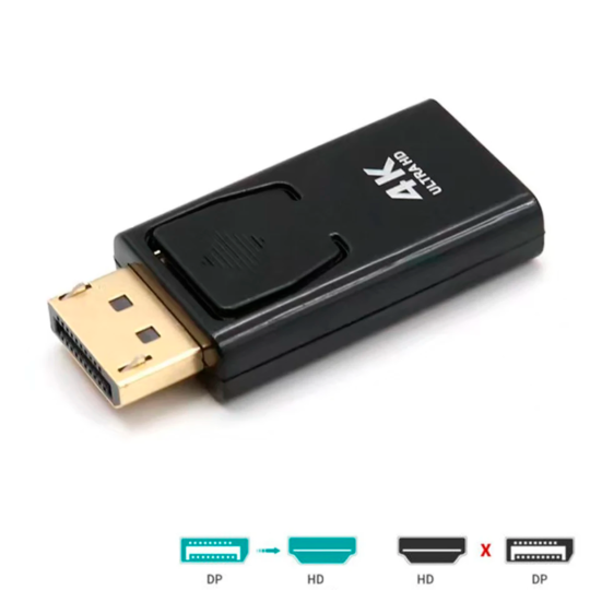 Adaptador Displayport para HDMI 4K Conversor KNUP - KP-5043/4K