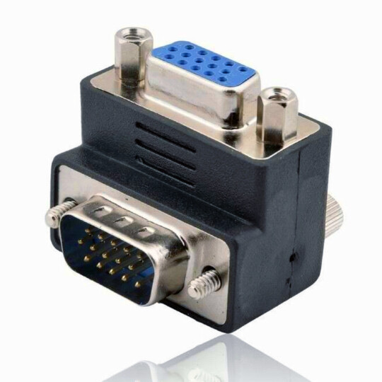 Adaptador VGA M/F 90 Graus 15 Pinos PC Notebook Projetor EXBOM - 03122