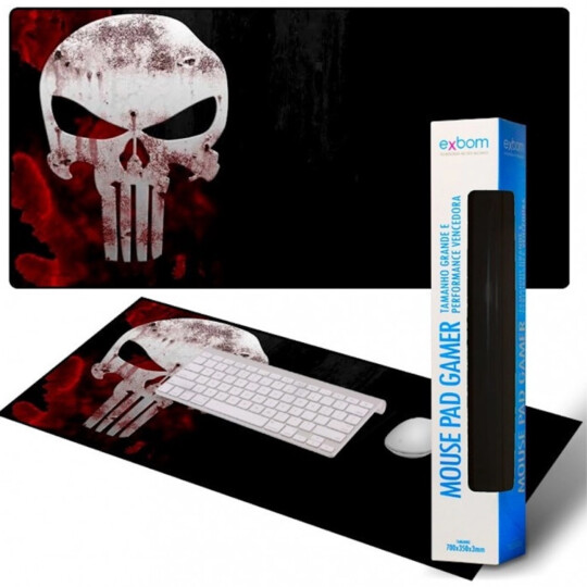 Mouse Pad Personalizado Extra Grande 700x350x3 mm Bandeira do Crânio - MP-7035C21