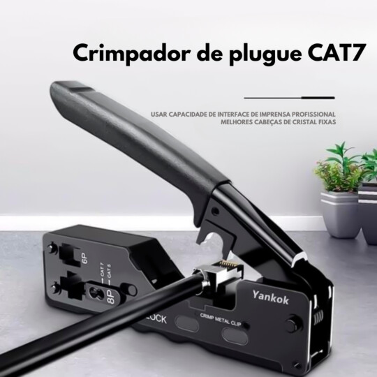 Alicate Crimpador RJ45 RJ12 RJ1 Ez Crimp Cat7/6e/5e Multifunção - 04147