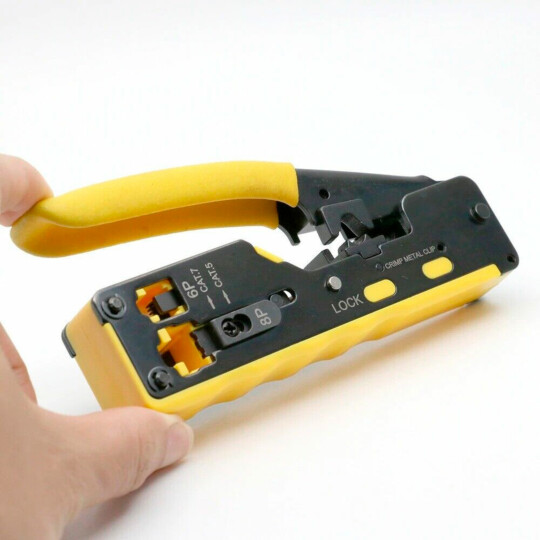 Alicate de Crimpar Cat7/6e/5e Multifunção RJ45 RJ12 RJ11 - 04146