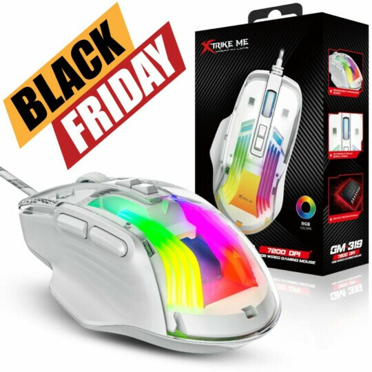 Mouse Gamer Xtrike-ME GM-319 Transparente RGB USB 7200dpi