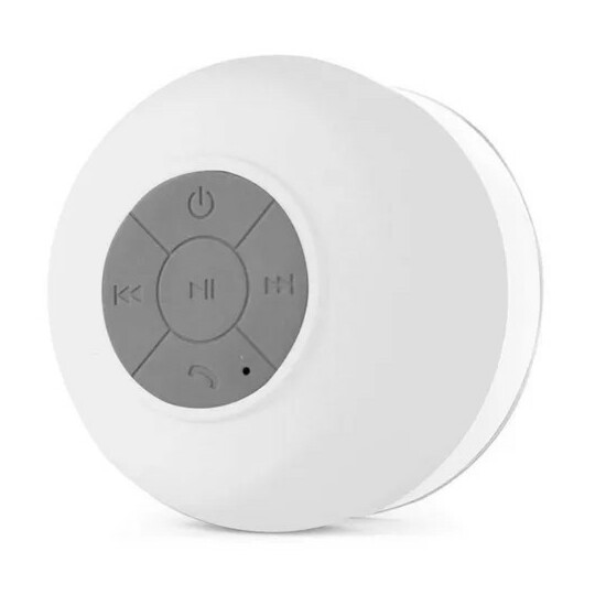 Caixa de Som Bluetooth Portátil Resistente a Água Branca Lotus - BTS 06 