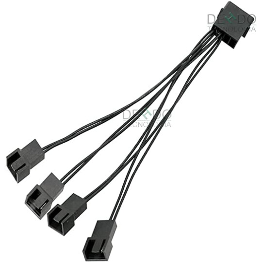 Cabo de Alimentação Para 4 Coolers c/ 2 Pinos de Energia DEX - CM-14