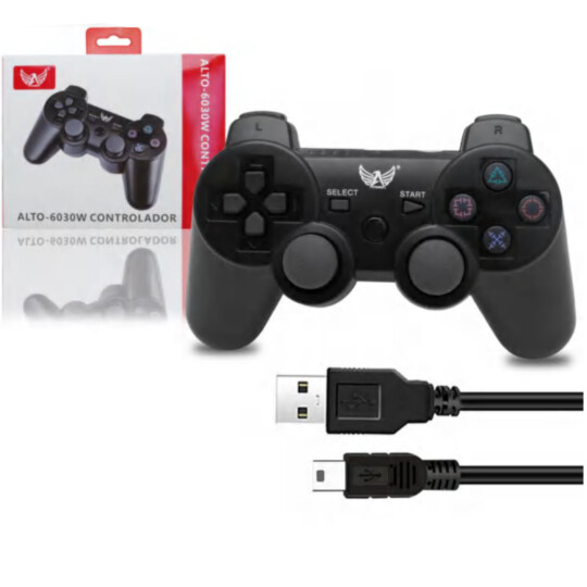 Controle Joystick Dualshock Sem Fio para Ps3 Altomex - ALTO-6030W