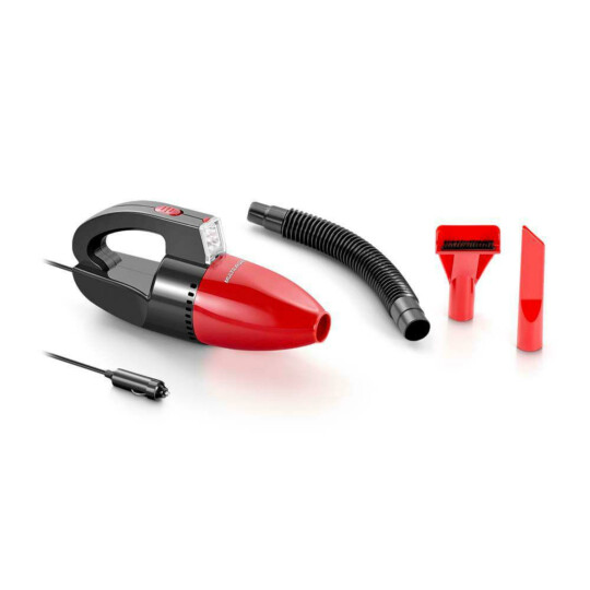Aspirador de Pó Automotivo Multilaser 1500pa 12v 60w Função Solido e Liquido com Mangueira Vermelho - AU607