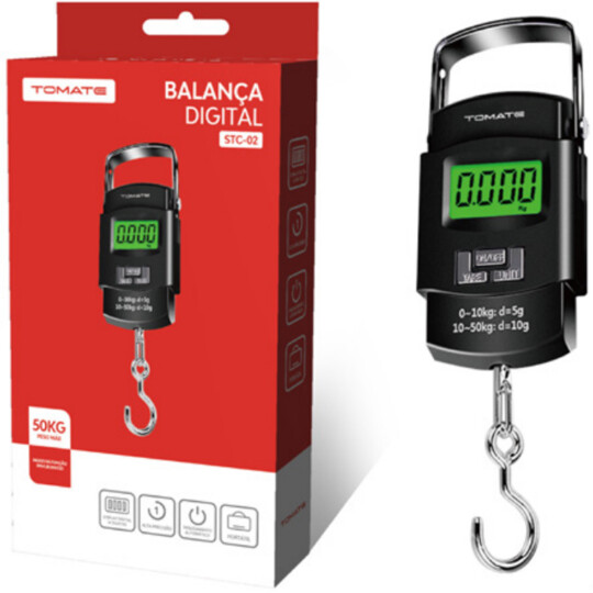 Balança Digital de Mão até 50Kgs para Uso Doméstico Tomate - STC-02