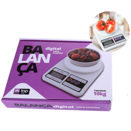 Balança Digital Culinária 10 Kg com Display LCD - TOP0001