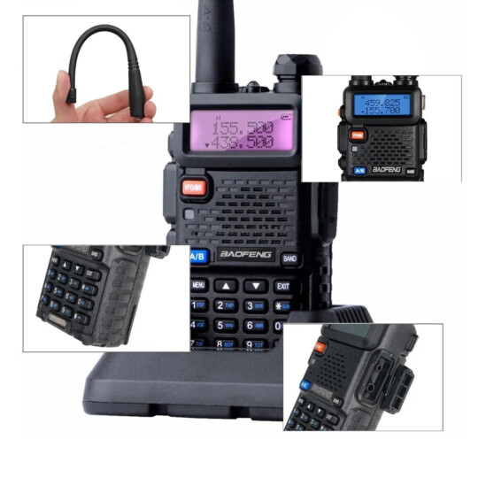 Radio Comunicador Walk Talk Dual Band com Display Digital Baofeng - UV-5R