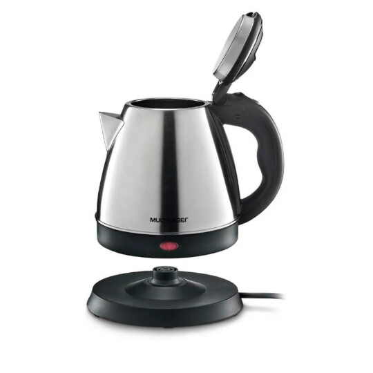 Chaleira Elétrica Multilaser Gourmet Inox 127V 1,8L LED Preta - BE007
