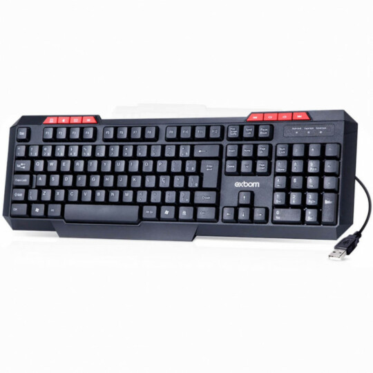 Teclado Multimídia USB Padrão Brasileiro Exbom - BK-G136