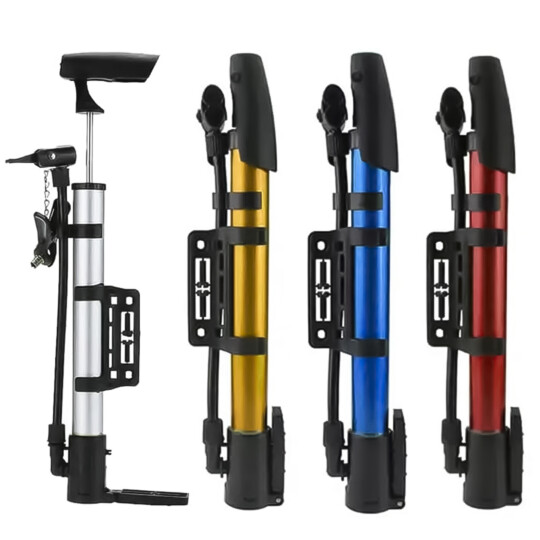 Bomba de Ar Multifuncional Encher Pneu Bicicleta Bola Com Trava E Bico Luatek - LKD-214