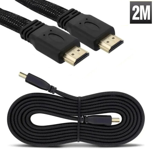 Cabo HDMI 1.4 HD Tipo Flat com Malha 2 Metros - BPHD2