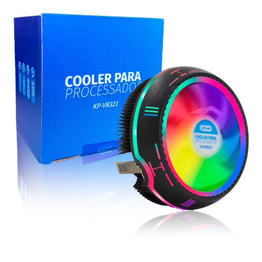 Cooler Para Processador Universal Intel & AMD com Led RGB KNUP - KP-VR321