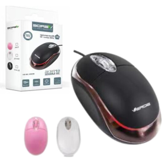 Mouse Óptico 3D Com Fio USB 1.2M Verde - SB-S01