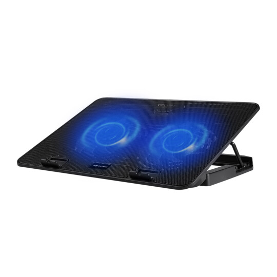 Base Gamer C3Tech para Notebook 2 Coolers LED Azul até 15.6' Silenciosa - NBC-50 V2BK
