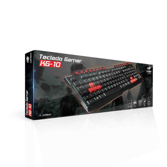 Teclado Gamer Usb ABNT2 107 Teclas C3TECH - KG-10BK