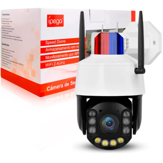 Câmera de Segurança IP Wifi com 2 Antenas e Visão Noturna ÍPEGA - KP-CA192