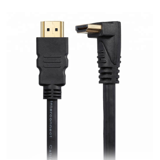 Cabo HDMI 1.5 Metros 3D 4K Conector em 90 Graus GRASEP - D-H01 1.5M
