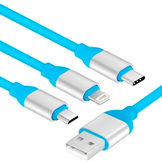 Cabo 3 em 1 USB para Type-C, Lightning e V8 1.2 Metros - OR-C040