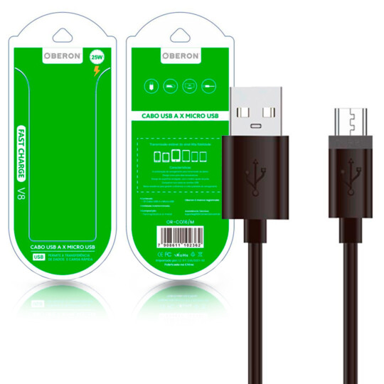 CABO V8 Micro USB x USB 1 Metro 3.6A OBERON - OR-CO16/M