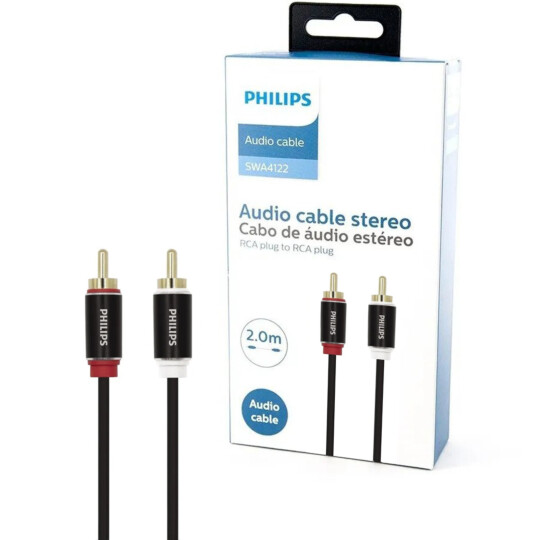 Cabo de Áudio RCA para RCA 2 metros Philips - Swa4122/59