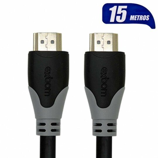Cabo HDMI 15 metros Blindado V1.4 com Filtro e sem Malha Exbom - CBX-H150SM