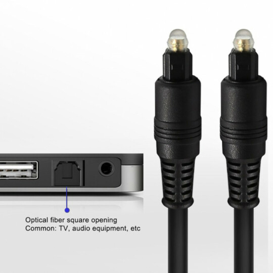 Cabo Óptico Toslink para Áudio Digital 5 Metros Od4.0 Exbom - CBX-OAG50