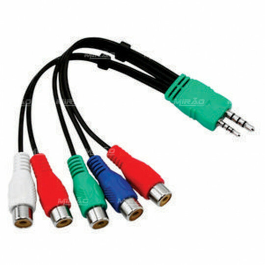 Cabo Rca 5 Vias para P2/P1 Xtrad - XT-2029