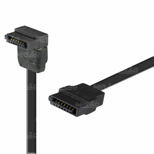 Cabo Sata 3 6gb/s Com Ponta 90º Padrão Original 15cm - Dex