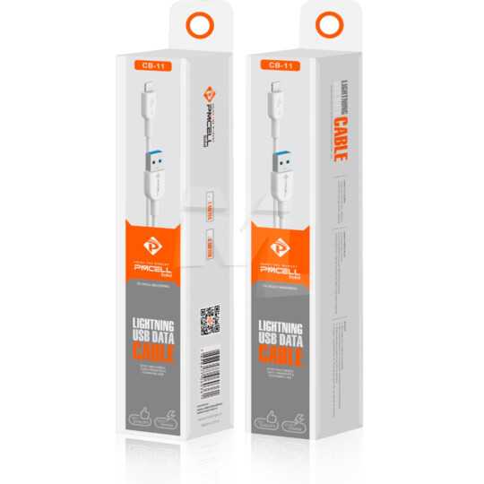 Cabo Lightining para IOS Solid 997 com 2 Metros PMCELL - CB-11 LIGHT 2M
