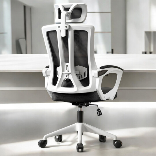 Cadeira Escritório Ergonômica com Altura Ajustável MetalRed M858 Branca