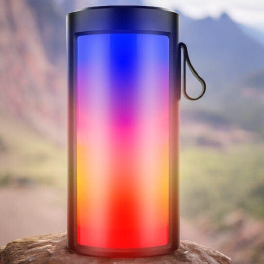 Caixa de Som Bluetooth 5W Com Iluminação Led 7.4 x 7.4 x 15 cm GRASEP - D-Y04