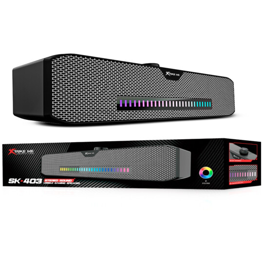 Caixa de Som Soundbar Gamer RGB Xtrike-ME SK-403 para PC 