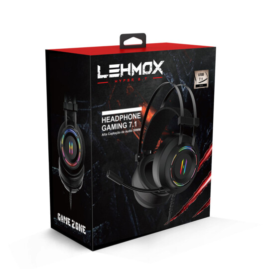 Headset Fone de Ouvido Gamer Profissional RGB USB Pc Ps4 Xbox LEHMOX - GT- F1