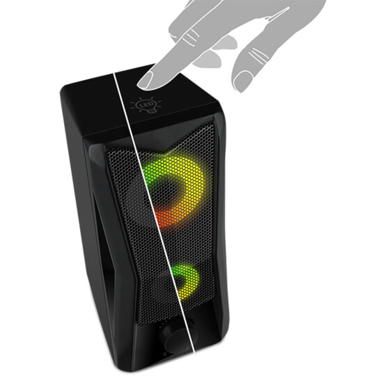 Caixa de Som Gamer Led RGB P2 USB Para PC LEHMOX - GT-S4