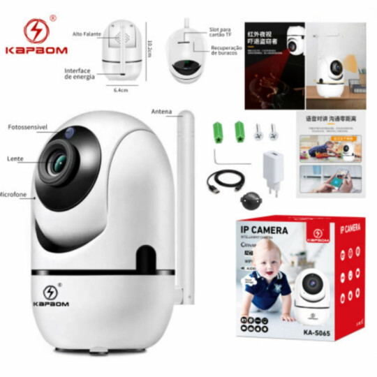 Camera Wifi IP de Segurança HD Onvif App Yoosee KAPBOM - KA-S065