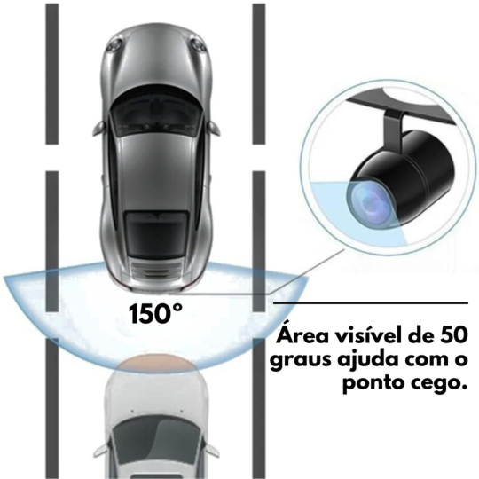 Camera de Ré para Carros 150 Graus Frontal ou Traseira KNUP - KPS101
