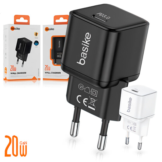 Carregador de Celular Turbo 20W PD Tipo C QC3.0 Basike - BA-CAR 045