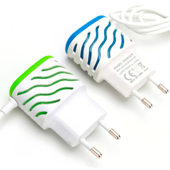 Carregador de Celular 3.6A 2 Portas USB e Cabo V8 - KA-393-V8