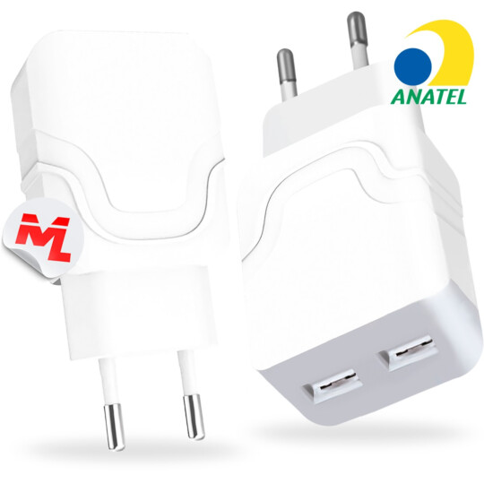 Carregador de Celular 3.1A com 2 Portas Usb KNUP - KP-IC019