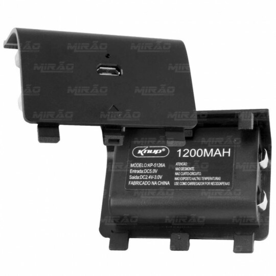 2 Unidades de Bateria e Cabo Carregador para Controle XBOX ONE Knup - KP-5126A