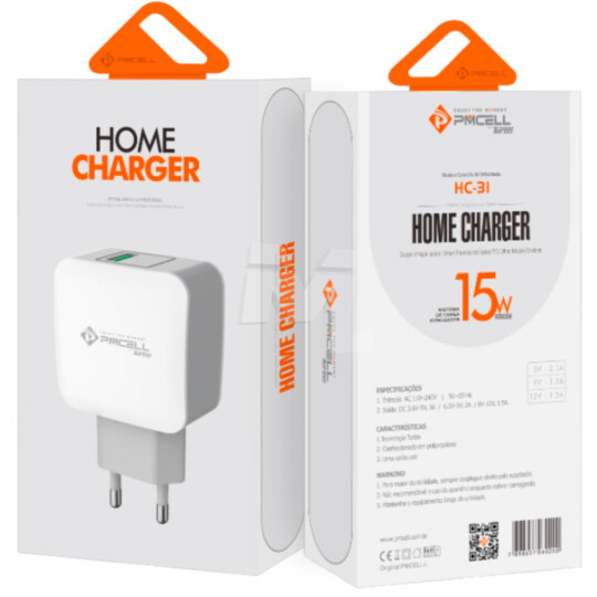 Carregador de Celular USB Universal 15W PMCELL - HC-31