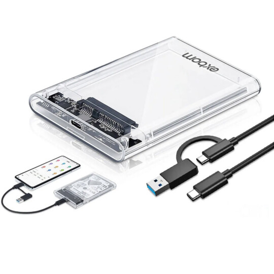 Case TYPE C de HD e SSD para Smartphone Tipo-C Android Sata 2.5" Usb 3.0 5Gpbs Cabo Y 03388 Exbom - CGHD-70