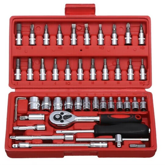 Kit de Ferramentas com Chave Catraca Soquete Reversível 46 Peças 04264