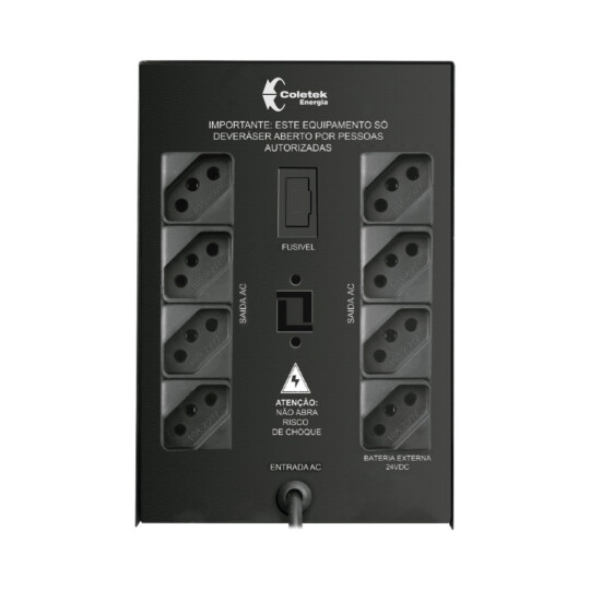 Nobreak 1200VA Bivolt 115V/220V 1 Bateria 8 Tomadas C3Tech - UPS PG II