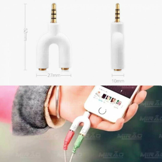 Adaptador P3 x P2 Fone e Microfone Xtrad - XT-2089